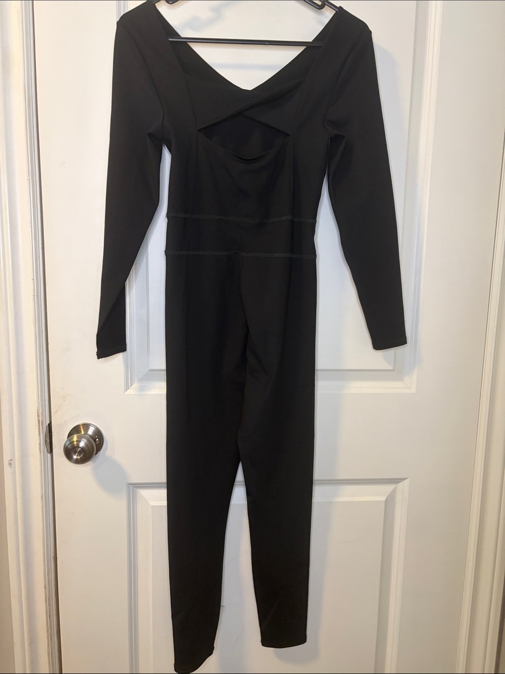 Smash + Tess Black Long Sleeve V-Neck Jumpsuit - Picture 4 of 4